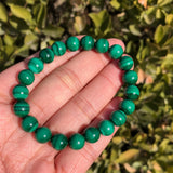 Natural Malachite Bracelet Round Beads Reiki Healing Stone Crystal Jewelry