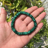 Malachite Bracelet Round Disc Beads Crystal Quartz Healing Stone Jewelry