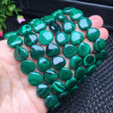 Natural Malachite Heart Bracelet Crystal Reiki Healing Stone Jewelry