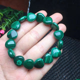 Natural Malachite Heart Bracelet Crystal Reiki Healing Stone Jewelry