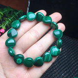 Natural Malachite Heart Bracelet Crystal Reiki Healing Stone Jewelry