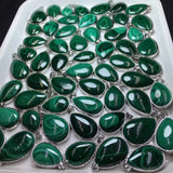 Natural Malachite Water Drop Pendant Crystal Healing Stone Jewelry