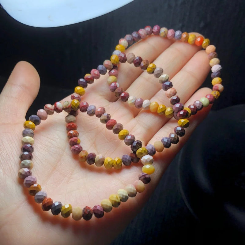 Natural Mookaite Bracelet Abacus Heishi Beads Crystal Reiki Healing Stone