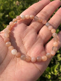 Fengbaowu Multicolored Moonstone Bracelet Crystal Healing Stone Jewelry