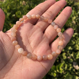 Fengbaowu Multicolored Moonstone Bracelet Crystal Healing Stone Jewelry