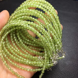 Fengbaowu Peridot Chain Bracelet 925 Silver Reiki Healing Stone