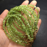 Peridot Chain Bracelet 925 Sterling Silver Crystal Healing Stone Jewelry