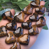 Fengbaowu Peter Stone Pietersite Heart Pendant Crystal Quartz