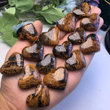 Fengbaowu Peter Stone Pietersite Heart Pendant Crystal Quartz
