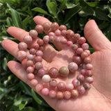 Natural Pink Stone Rhodonite Serpeggiante Bracelet