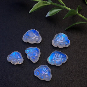 Fengbaowu Natural Rainbow Moonstone Ruyi Jewelry Making DIY Accessories