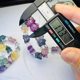 Natural Rainbow Fluorite Cartoon Character Bracelet Crystal Reiki Healing Stone