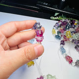 Rainbow Fluorite Flying Bear Bracelet Natural Crystal Reiki Healing Stone