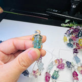 Rainbow Fluorite Flying Bear Bracelet Natural Crystal Reiki Healing Stone