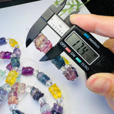 Rainbow Fluorite Fortune Cat Bracelet Crystal Reiki Healing Stone Gift