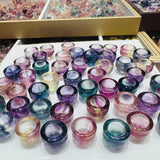Rainbow Fluorite Round Bowl Crystal Healing Stone
