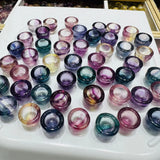 Rainbow Fluorite Round Bowl Crystal Healing Stone