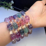Rainbow Fluorite Bunny Bracelet Reiki Healing Stone Gift
