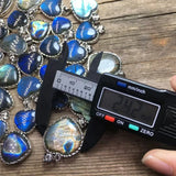 Natural Rainbow Labradorite Heart Pendant Crystal Healing Stone Jewelry