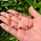 Natural Red Hematoid Quartz Bracelet Crystal Healing Stone Jewelry