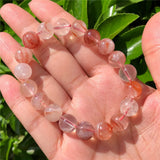 Natural Red Hematoid Quartz Bracelet Crystal Healing Stone Jewelry