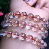 Red Hematoid Quartz Bracelet Crystal Reiki Healing Stone