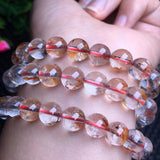 Red Hematoid Quartz Bracelet Crystal Reiki Healing Stone