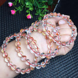 Red Hematoid Quartz Bracelet Crystal Reiki Healing Stone