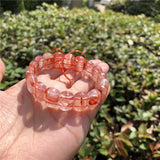 Fengbaowu Hematoid Quartz Bracelet Beads Jewelry Gift Women
