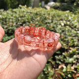 Fengbaowu Hematoid Quartz Bracelet Beads Jewelry Gift Women