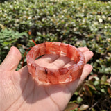Fengbaowu Hematoid Quartz Bracelet Beads Jewelry Gift Women
