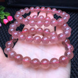 Natural Red Strawberry Quartz Bracelet Crystal Healing Stone Women Jewelry