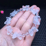 Fengbaowu Natural Rock Quartz Bowknot Bracelet Crystal Reiki Healing
