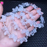 Fengbaowu Natural Rock Quartz Bowknot Bracelet Crystal Reiki Healing