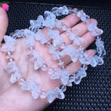 Fengbaowu Natural Rock Quartz Bowknot Bracelet Crystal Reiki Healing