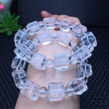 Rock Quartz Cube Bracelet Crystal Reiki Healing Stone Gift