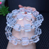 Rock Quartz Cube Bracelet Crystal Reiki Healing Stone Gift