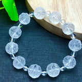 Natural Rock Quartz Owl Bracelet Crystal Reiki Healing Stone