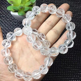 Natural Rock Quartz Rose Flower Bracelet Crystal Healing Stone Jewelry
