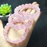 Rose Quartz Bracelet Oval Square Bead Bangle Crystal Healing Stone Jewelry