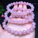 Rose Quartz Bracelet Round Beads Crystal Healing Stone