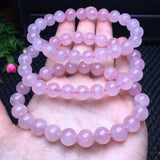 Rose Quartz Bracelet Round Beads Crystal Healing Stone