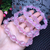 Rose Quartz Faceted Bead Bracelet Crystal Reiki Healing Stone Jewelry