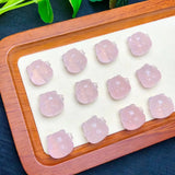 1 Pc Rose Quartz Fortune Cat Jewelry DIY Accessory