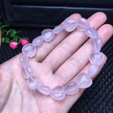 Rose Quartz Heart Bracelet Crystal Reiki Healing Stone Gift