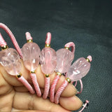 Rose Quartz Rabbit Bracelet Crystal Healing Stone Jewelry Gift