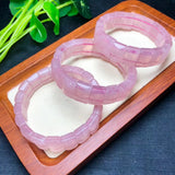 Rose Quartz Square Bracelet Bangle Crystal Healing Stone Jewelry