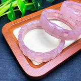 Rose Quartz Square Bracelet Bangle Crystal Healing Stone Jewelry