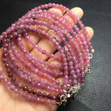 Natural Ruby Chain Bracelet 925 Sterling Silver Jewelry