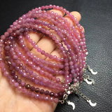 Natural Ruby Chain Bracelet 925 Sterling Silver Jewelry
